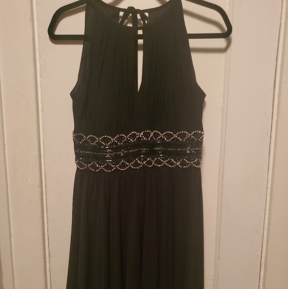 R&M Richards Black Beaded Dress